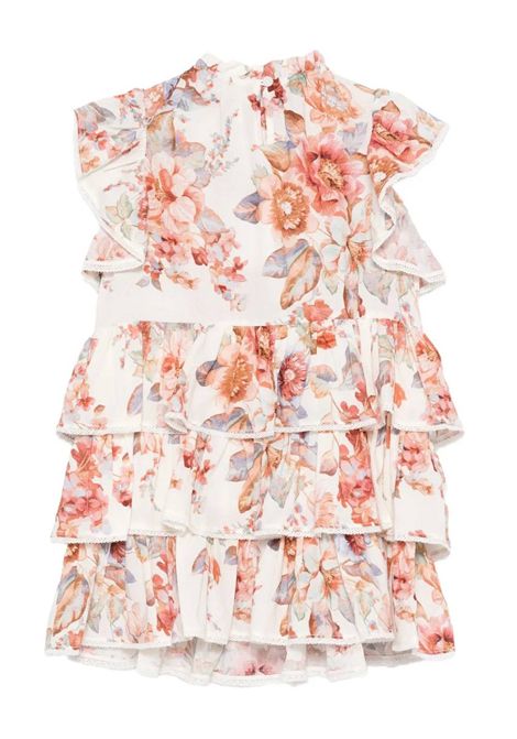 Abito con stampa ZIMMERMANN KIDS | 9491DRS261IVORY FLORAL MULTI
